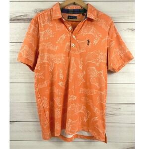 William Murray Golf Orange Murray Bay Map Short Sleeve Polo Shirt Mens‎ Small